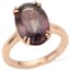 18K YELLOW GOLD, PURPLE SAPPHIRE RING (WITH CERTIFICATE)