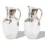 FABERGÉ PAIR OF CUT GLASS JUGS WITH SILVER MOUNT DECORATED WITH LEAF MOTIFS
The House of Faberge, Supplier to the Court of His Imperial Majesty, Russia, Moscow, 1880-1890