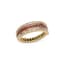 18K YELLOW GOLD, DIAMOND, EMERALD AND RUBY TRANSFORMATION WEDDING RING