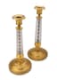 PAIR OF CRYSTAL AND ORMOLU CANDLESTICKS
P.Petrov workshop, Moscow, 1830s