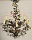 LOUIS XV STYLE TWELVE-LIGHT CHANDELIER WITH PORCELAIN FLOWERS