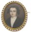 ANTIQUE MINIATURE PORTRAIT BROOCH, EARLY 19TH CENTURY