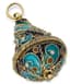 SET OF FOUR 'EASTER EGGS' SILVER-GILT ENAMEL PENDANTS