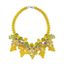EK THONGPRASERT COLLIER PLASTRON CRISTAUX ET EN SILICONE JAUNE