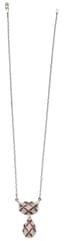 14K WHITE GOLD, DIAMOND AND RUBY NECKLACE