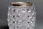 DIAMOND-PATTERNED CUT-CRYSTAL JAR WITH ENGRAVED SILVER LID