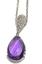 AMETHYST AND DIAMOND PENDANT, WITH CHAIN