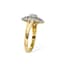 18K YELLOW AND WHITE GOLD, DIAMOND AND SAPPHIRE RING