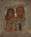 TWO-PART ICON ‘MOTHER OF GOD KORSUNSKAYA AND SAINT NICHOLAS’ AND ‘MOTHER OF GOD BOGOLYUBSKAYA’ IN SILVER OKLAD
Russia, 19th century