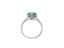18K WHITE GOLD, EMERALD AND DIAMOND RING