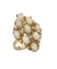 BAGUE MARQUISE VINTAGE EN OR JAUNE 18K DIAMANTS ET OPALES