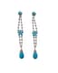 DIAMOND AND TOURQUOISE EARCLIPS
White gold chandelier earclips set with diamonds and turquoises with floral design