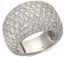 BAGUE BOMBÉE EN OR GRIS 18K ET DIAMANTS