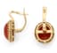18K YELLOW GOLD AND CORAL EARRINGS