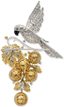 GIRONA PRIVÉ
BROCHE PERROQUET EN OR GRIS 18K, DIAMANTS 8,53 CT. ET PERLES DORÉES (AVEC CERTIFICAT)
