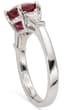 18K WHITE GOLD, RUBY, DIAMOND RING (WITH CERTIFICATE)