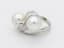 ‘MOI & TOI’ WHITE FINE PEARLS AND 18K WHITE GOLD RING