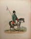 IMPORTANT SET OF NINE ENHANCED POLYCHROME ENGRAVINGS,  AFTER ALEXANDER ORLOVSKY AND ROBERT KER PORTER, EARLY 19TH CENTURY :
