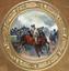 MONUMENTAL EARLY XX CENTURY MAHOGANY
AND BRONZE SOUVENIR TABLE
DECORATED WITH MEDALLIONS AFTER
V.V. VERESHCHAGIN (1842-1904) AND PETER HEINRICH
VON HESS (1792-1871), FEATURING SCENES
OF THE NAPOLEONIC CAMPAIGN OF 1812
