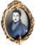 MINIATURE ON BONE, 19TH CENTURY
Portrait of a young man