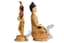 PAIR OF NEPALI BUDDHIST STATUES:
BHUMISPARSHA MUDRA BUDDHA AND 
MAYA DEVI