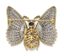 BROCHE ‘PAPILLON’ EN OR GRIS ET JAUNE 18K, DIAMANTS, SAPHIR ET PERLE BAROQUE