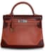 HERMÈS KELLY GHILLIES 32 RETOURNE
Limited edition, rosy and Rouge Swift Leather, 2013