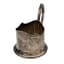 SILVER CUP HOLDER WITH FRORAL DECORATION