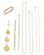 ENSEMBLE DE DIX PIECES DE BIJOUX EN OR JAUNE 18K