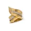 BOUCHERON ‘PALMETTE’ 18K YELLOW GOLD, PLATINUM AND DIAMOND RING AND BROOCH, 1950s - 1960s