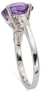 PURPLE SAPPHIRE, DIAMOND, 18K WHITE GOLD RING (WITH CERTIFICATE)