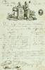 [ITALY ARMY].
Handwritten piece. Pavia, 30th Prairial year 9th (June 19th, 1801). 1 pp. ½ folio, large vignette engraved in the header...