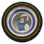 PORCELAIN DECORATIVE PLATE WITH A FEMALE PORTRAIT IN A WOODEN FRAME.   
The Imperial porcelain factory, Russia, Saint Petersburg, 1825-55.