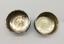A pair of silver salt cellars decorated with a monogram and niello
Russia, Moscow, maker’s mark Gustav Klingert, 1880s