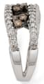 18K WHITE GOLD AND DIAMOND OPENWORK RING