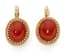 18K YELLOW GOLD AND CORAL EARRINGS