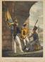 BELOUSOV LEV ALEKSANDROVICH (1806-1854)
Sous-officier, Tambour et Trompette du Rt de Findande de la Garde.Lithograph with hand colored accents. Mid 19th century...