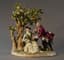 MEISSEN FIGURE GROUP OF A PAIR UNDER A TREE, KNOB PERIOD 1860 - 1924