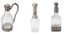 GROUP OF THREE EUROPEAN CRYSTAL DECANTERS AND BOTTLES WITH SILVER MOUNTS