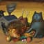 NATALIA PASHUKOVA (B. 1950)
Still Life with a blue cat