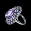 AMETHYSTE, SAPPHIRE AND PERIDOT RING