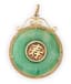 GOLD AND JADE PENDANT WITH CHINESE CHARACTERS 'LONGEVITY' AND 'HAPPINESS'