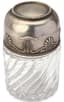 RUSSIAN CUT GLASS SILVER-GILT TOPPED PERFUME BOTTLE
St Petersburg, late 19th century