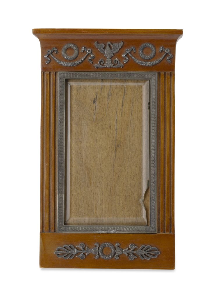 PROBABLY FABERGÉ SILVER-MOUNTED WOODEN PHOTOGRAPH FRAME
