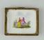 Porcelain snuffbox with genre scenes, with curbs of gilded bronze Imperial porcelain factory, the middle of the XVIII ce...