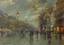 ANTOINE BLANCHARD (1910-1988) Paris at Dusk near Folie Bergeres Theater