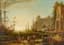 FRENCH SCHOOL, AFTER CLAUDE LORRAIN, 19TH CENTURY
View of the harbor with the Villa Medici