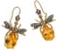 PAIR OF ANTIQUE STYLE ‘BEE’ SILVER-GILT, DIAMOND AND CITRINE EARRINGS