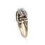 ‘JARRETIERE’ DOUBLE-ROWS 18K YELLOW GOLD, DIAMONDS RING, circa 1900-1910