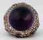DE GRISOGONO 18K ROSE GOLD, AMETHYST, BROWN DIAMOND, PINK SAPPHIRE RING